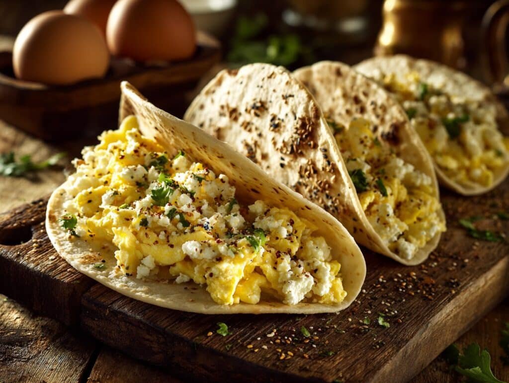 Everything Bagel Cottage Cheese Breakfast Tacos-serve