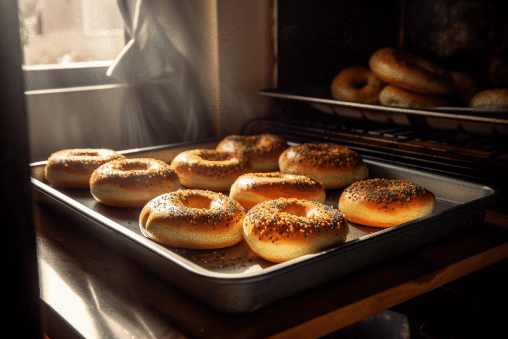 Keto Cottage Cheese Bagels Without Flour – The Best Low-Carb Bagels 31 Keto cottage cheese bagels baking in the oven