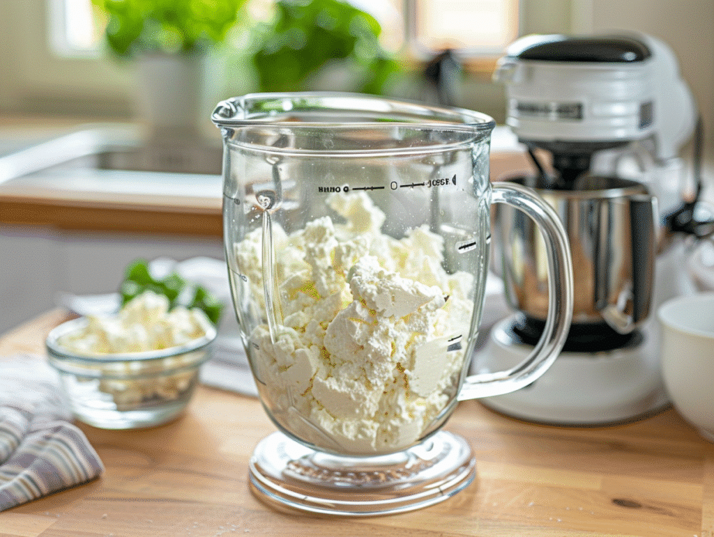 Easy Cottage Cheese Bagel Recipe Without Self Rising Flour 28 Blended cottage cheese in a blender for bagel dough