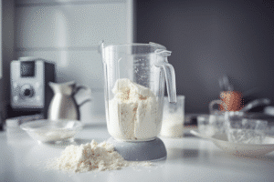 Blending cottage cheese for keto bagel dough