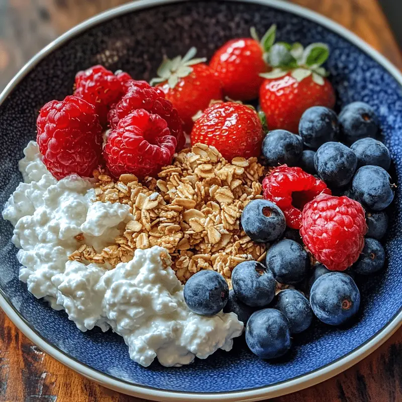 Lactose Free Cottage Cheese: The Best Dairy-Free 9 Healthy breakfast plate with lactose free cottage cheese and berries.