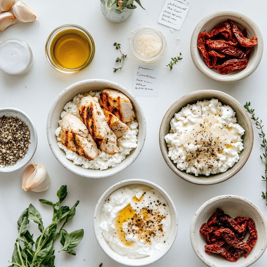 Easy Marry Me Cottage Cheese Bowl – The Healthy Bowl Everyone’s Talking About 15 Ingredients for Easy Marry Me Cottage Cheese Bowl
