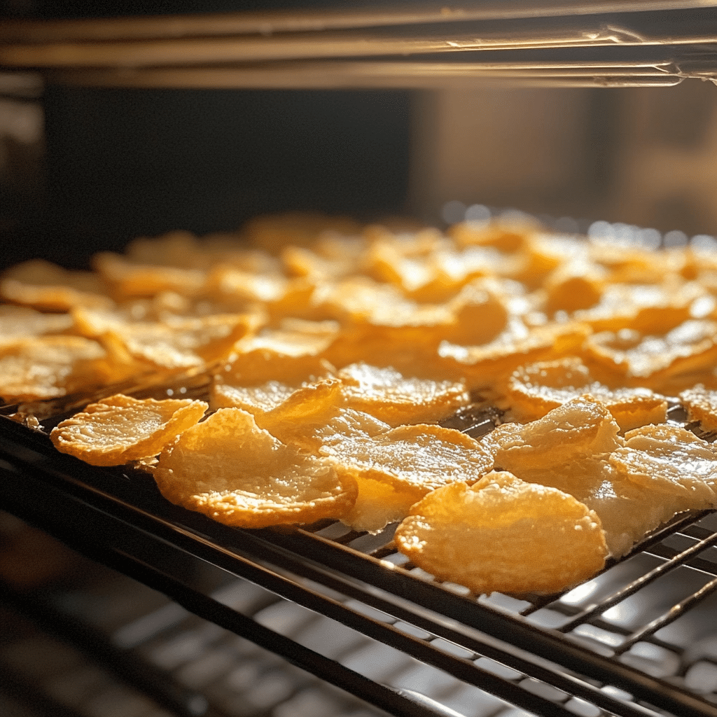 How to Make Baked Cottage Cheese Crisps with Everything Bagel Seasoning – High-Protein & Delicious! 39 cottage cheese crisps baking in oven