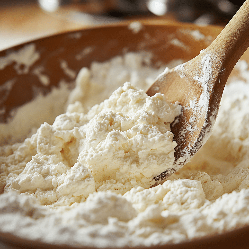 The Ultimate Guide to Cottage Cheese Bagels: A Protein-Packed Delight 18 Mixing cottage cheese and flour for bagel dough