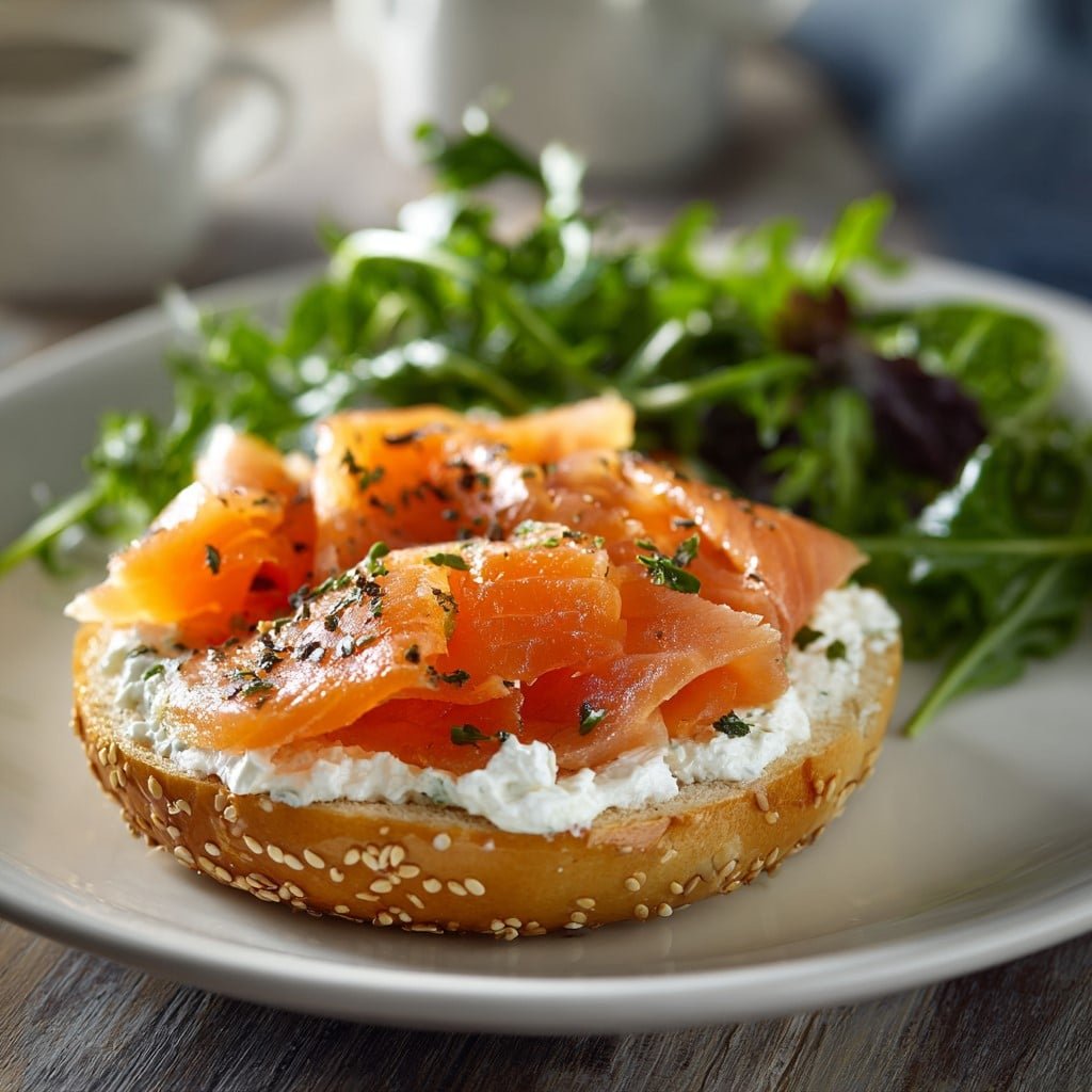 serving-cottage-cheese-bagel low-carb cottage cheese bagel served