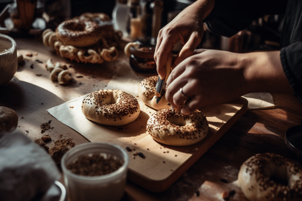 Keto Cottage Cheese Bagels Without Flour – The Best Low-Carb Bagels 30 Shaping keto cottage cheese bagels by hand