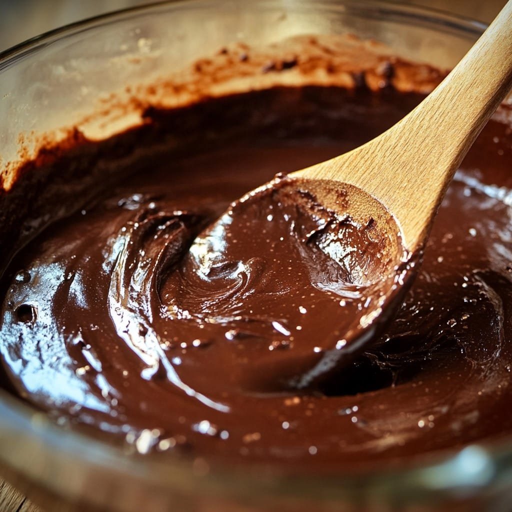 step-2-stir-until-smooth-no-bake-cottage-cheese-brownie-batter-protein-bites stirring the mixture until smooth