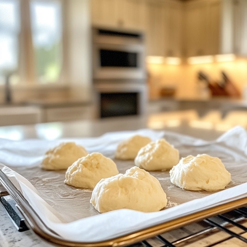 step5-cloud-bread-before-baking Folding egg whites into cottage cheese mixture
