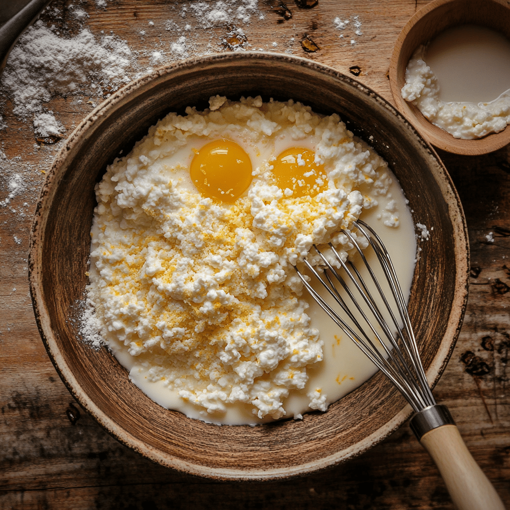 How to Make Blueberry Cottage Cheese Fluffy Cloud Bread – A Low-Carb Delight 17 Mixing egg yolks with cottage cheese and flavorings