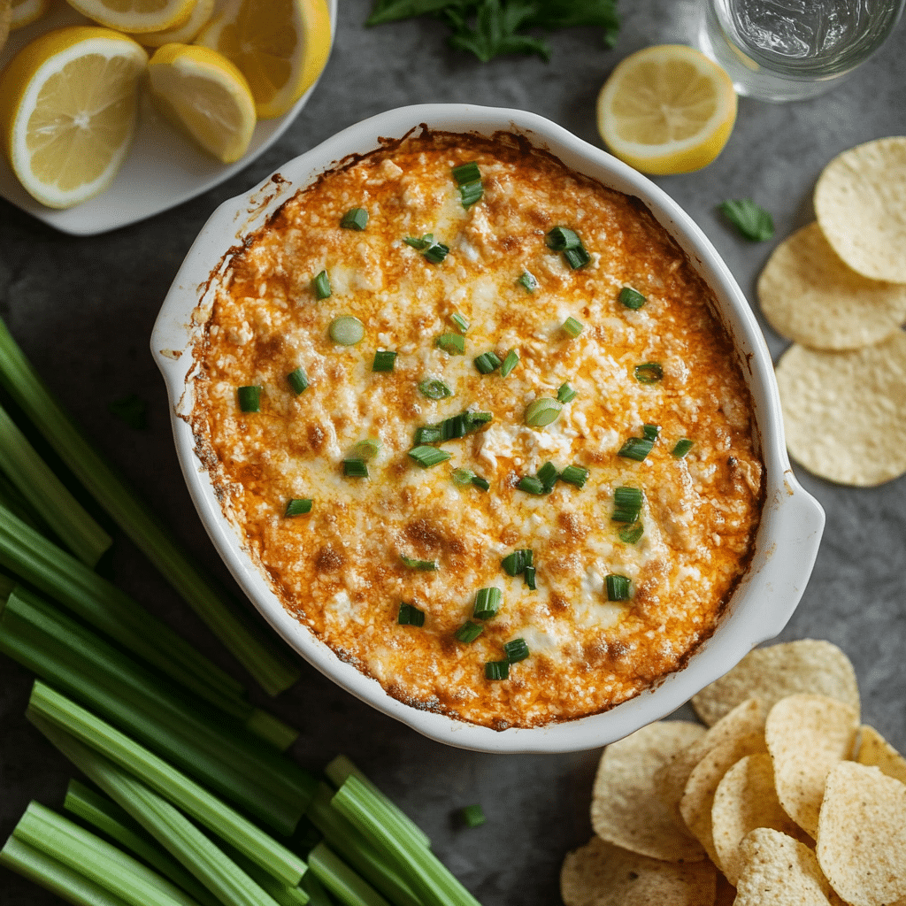 Buffalo Chicken Dip with Cottage Cheese and Greek Yogurt