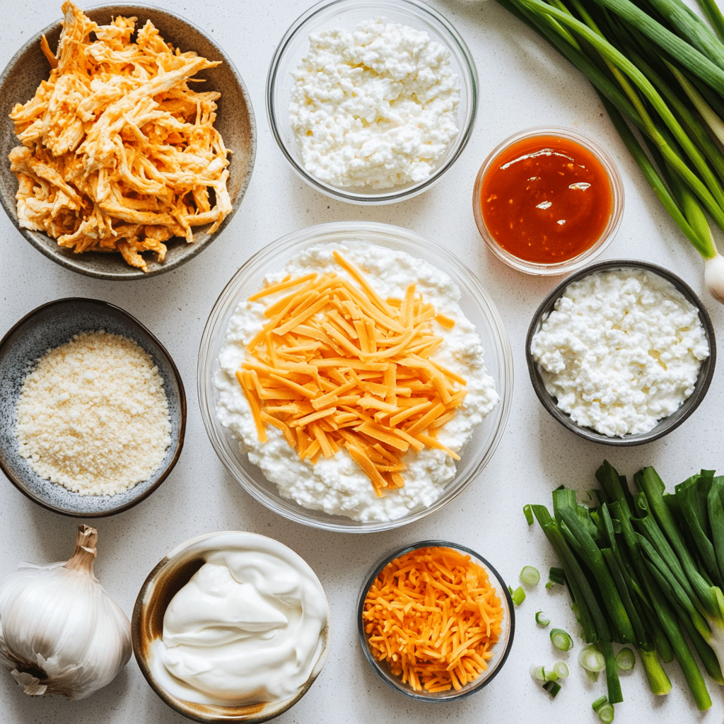 Healthy Buffalo Chicken Dip with Cottage Cheese – Clean, Creamy, and Crowd-Pleasing 7 Ingredients for healthy buffalo chicken dip with cottage cheese