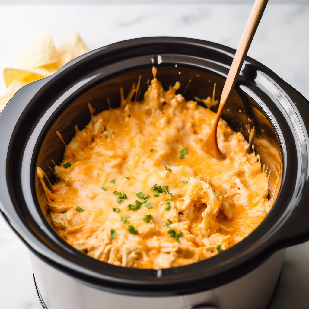 Crockpot Buffalo Chicken Dip with Cottage Cheese – Easy Slow Cooker Favorite 19 Hot and bubbly crockpot buffalo chicken dip