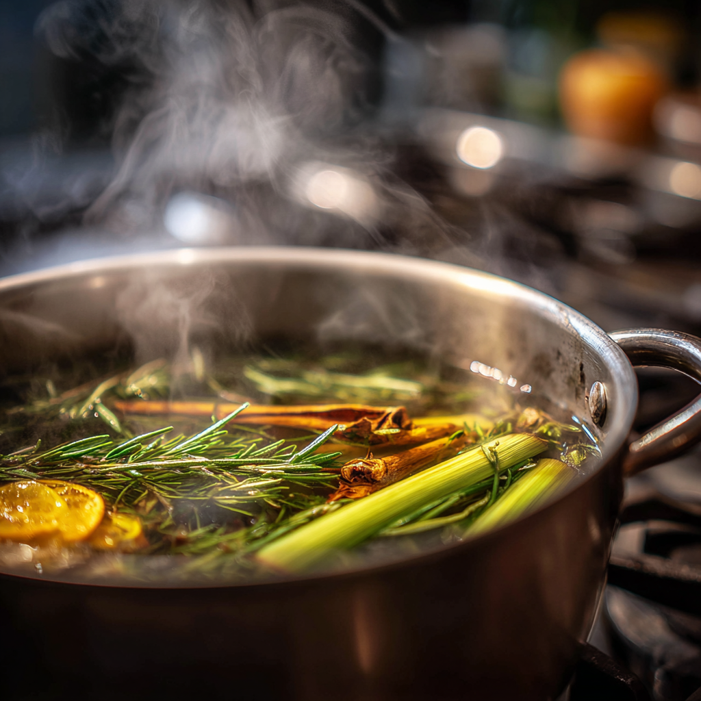 Costa Rican Tea Recipe: Tropical Warmth with Wellness Benefits 8 Herbal tea boiling on stove