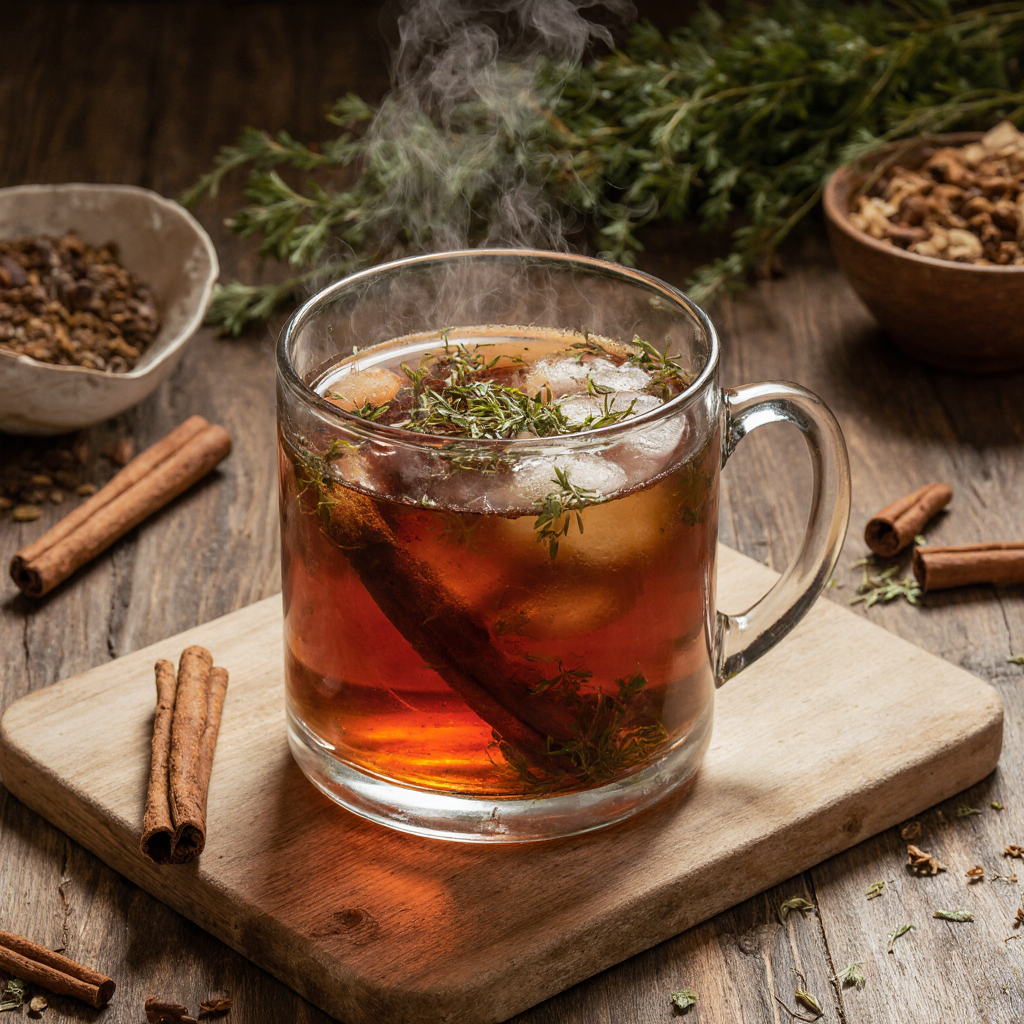 mountain root for weight loss recipe in rustic kitchen
