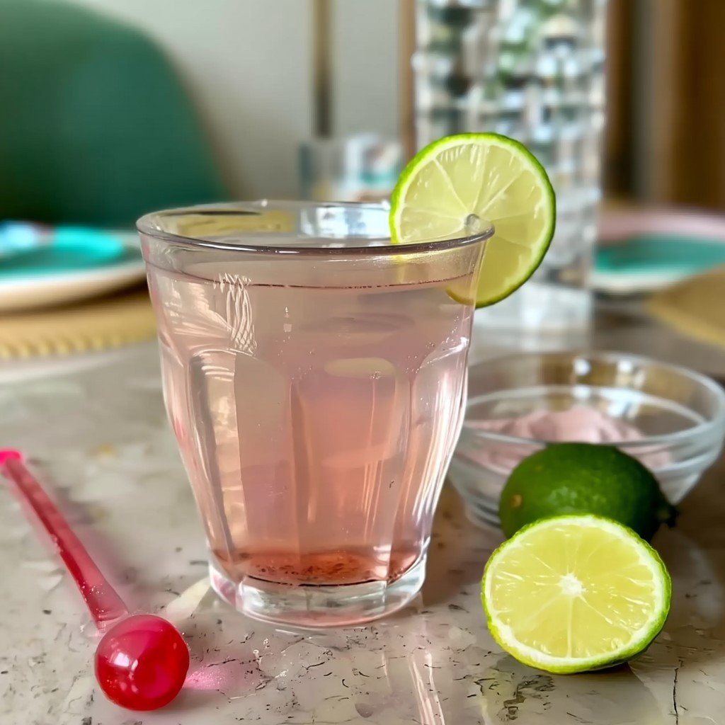 Oprah Pink Salt Trick Recipe warm drink on kitchen table