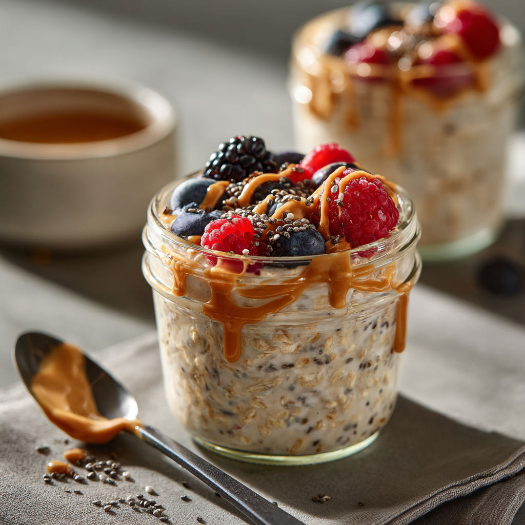 High Protein Overnight Oats Recipe That’ll Actually Keep You Full 11 High protein overnight oats served with toppings