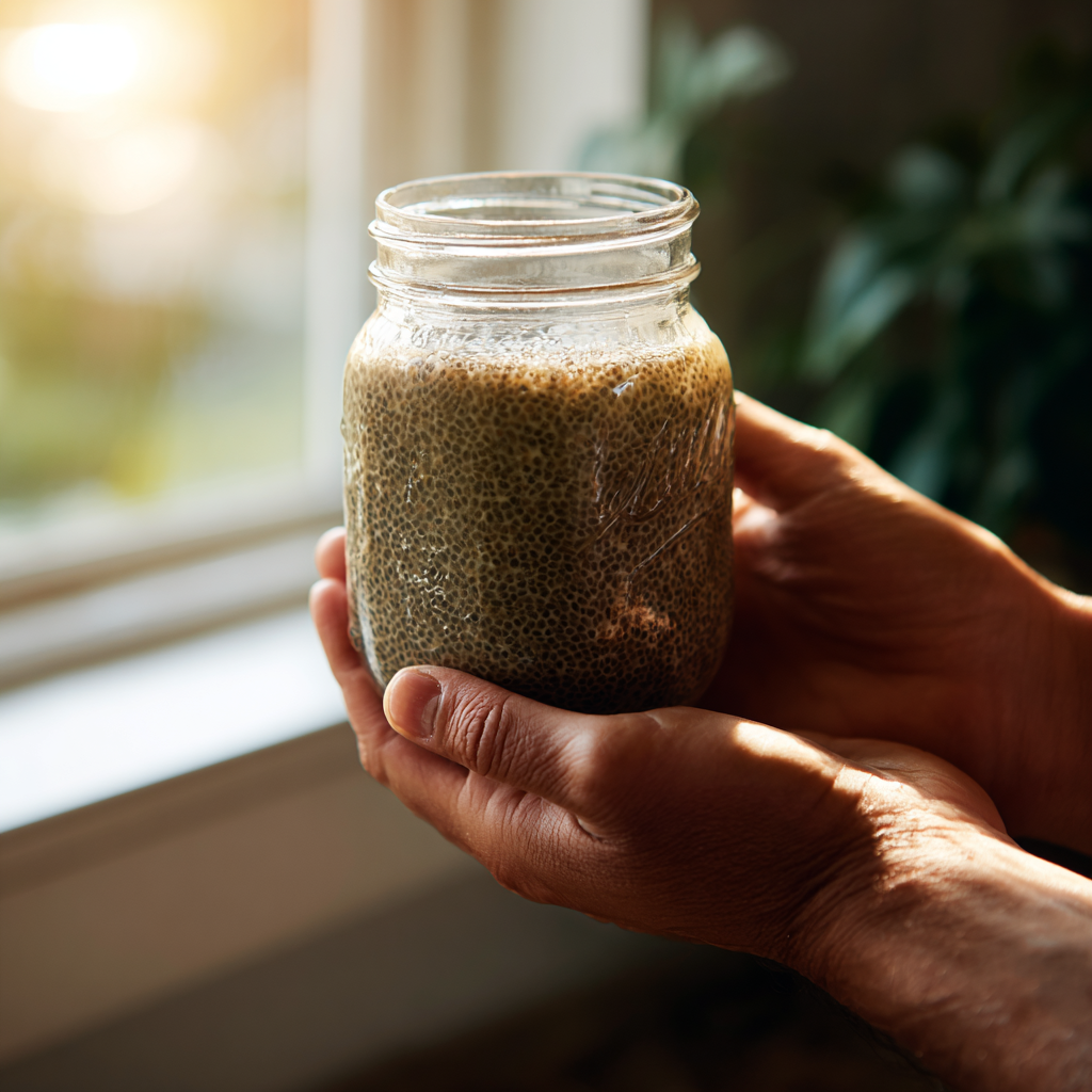 Bariatric Seed Trick Recipe: What’s Behind the Buzz? 8 Shaking a prepared bariatric seed trick drink in a mason jar