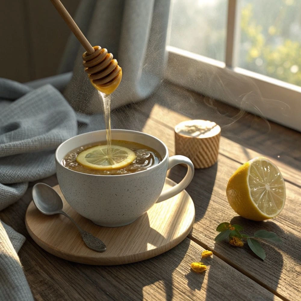 serving honey trick recipe in warm drink