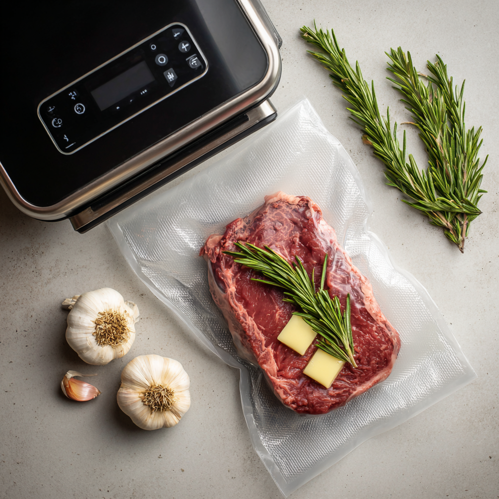 Sous Vide Ribeye Steak – Tender, Juicy & Perfect Every Time 16 sous vide ribeye steak ingredients bagged