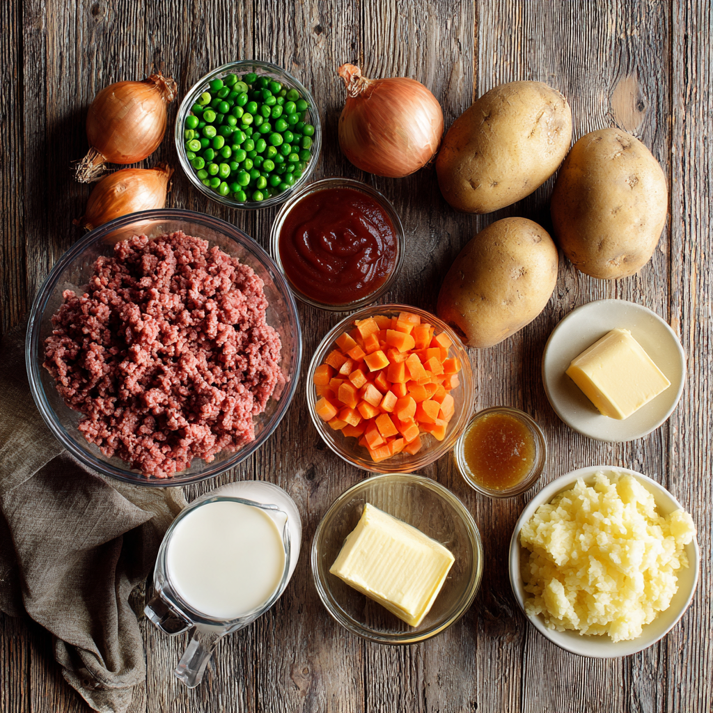 Classic Ground Beef Shepherd’s Pie Cozy, Budget-Friendly Comfort 3 ingredients for classic ground beef shepherd’s pie