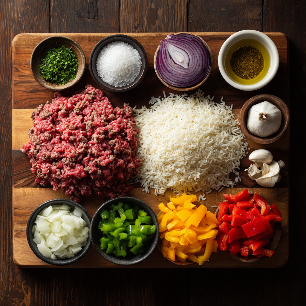 The Magic of a Ground Beef Skillet with Rice and Vegetables 5 ingredients for ground beef skillet with rice and vegetables