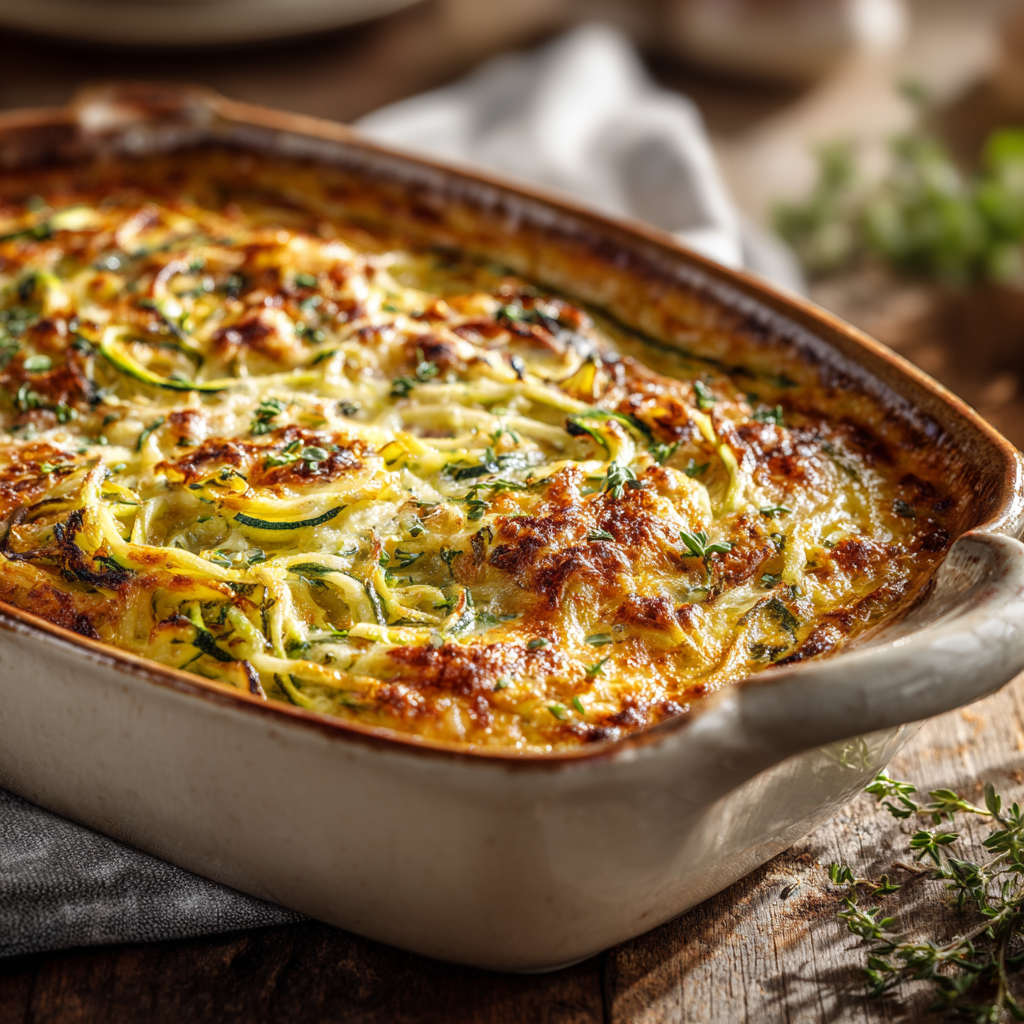 parmesan-zucchini-noodle-bake-fresh-from-oven