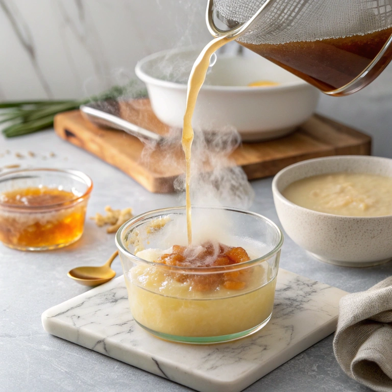 Jello Trick for Weight Loss Recipe That Actually Works 7 pouring gelatin into container