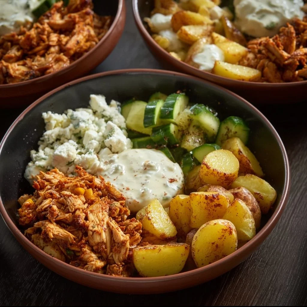 High Protein Burger Bowl with fresh ingredients and vibrant toppings.