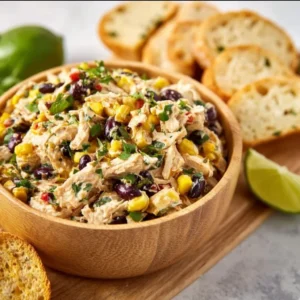 Delicious Southwest Chicken Salad with fresh vegetables and grilled chicken