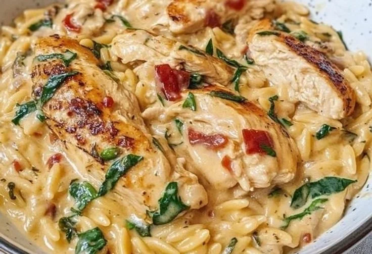 Tuscan Chicken with Sun-Dried Tomatoes and Spinach