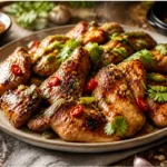 chicken marinade recipe featuring juicy grilled chicken with glossy Asian-style glaze and fresh herbs