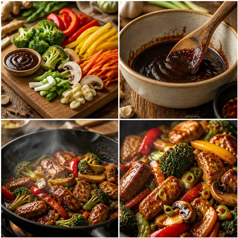 Hoisin Sauce Uses for Stir-Fries, Marinades, and Dips 9 Cook vegetables and tofu in hoisin sauce, tossing ingredients together in a hot wok