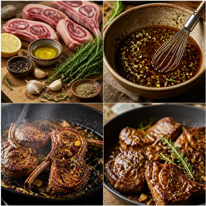 Lamb Marinade Recipe for Juicy BBQ and Grilled Lamb 3 Hands brushing lamb with a fragrant marinade before grilling over hot barbecue coals