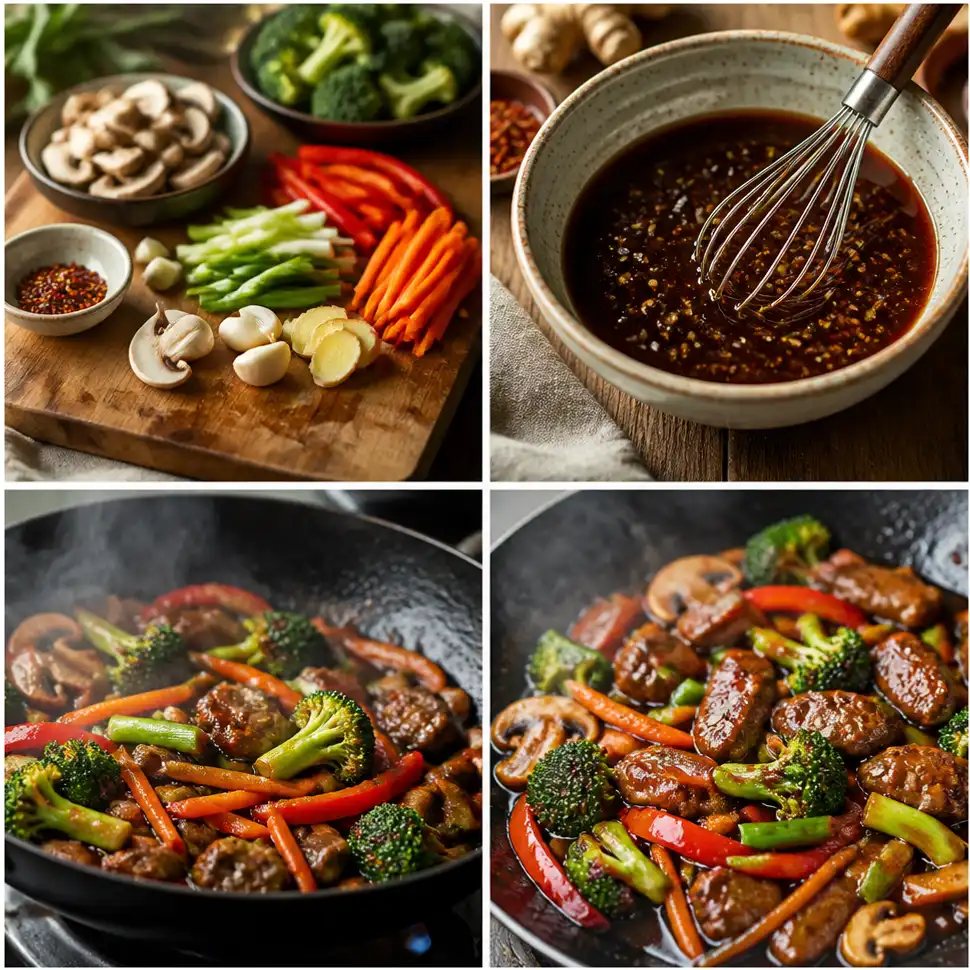 Stir Fry Sauce Recipe for Any Asian-Inspired Dinner 3 Whisking homemade stir fry sauce ingredients together in a small bowl before cooking